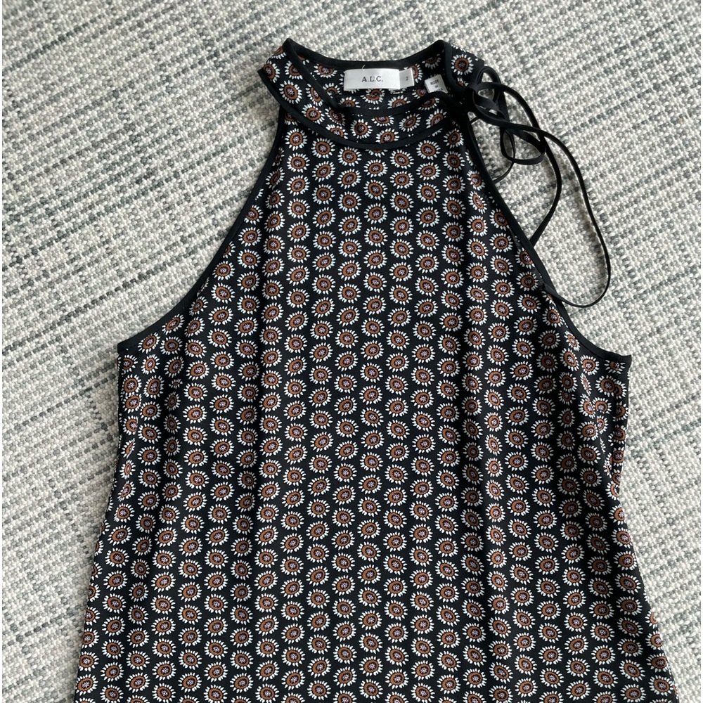 ALC flower print silk halter top